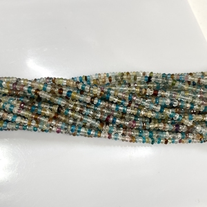 Mix Gemstone Faceted Rondelle Beads Bonne Qualité Natural Mix Gemstones Perles en gros pour la fabrication de bijoux - Product Image 4