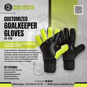 Gants de gardien de but en latex respirants et ajustables, vente en gros, noir et bleu, personnalisables avec logo, protection pour le football en extérieur - Product Image 6