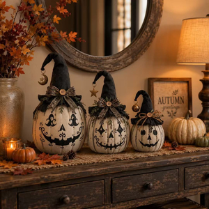 Chapeau de sorcière tendance en forme de couvercle, fait main, pour rangement effrayant, idéal pour la collecte de bonbons d'Halloween, en osier noir emblématique, style <span class=keywords><strong>Jack</strong></span>-O'-Lantern - Product Image 4