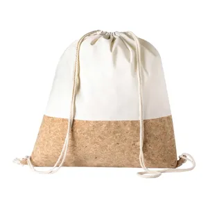Bolsa Deportiva Sostenible Cocox de Algodón y Corcho con Cordón para Artículos Promocionales - Product Image 1