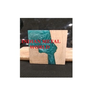 Highest Quality Square and Round Shape Wood and Bone Inlay <b>Glass</b> <b>Coasters</b> For Hotel and Restaurant Usage - Product Image 2