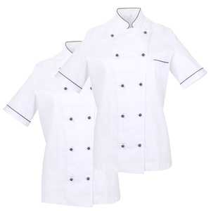 Pack of 2 Chef Jackets <b>Bar</b> <b>Restaurant</b> <b>Uniform</b> Cook Short Sleeves-MISEMIYA Brand Made in Sri Lanka-Ref. 848B - Product Image 1