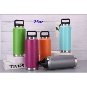 silverjet Stainless Steel Vacuum Tumbler 18oz 36oz 64oz With Lid Handle Keep <b>Warm</b> Cold Water <b>Bottle</b> For Outdoor Office Home Use - Product Image 4