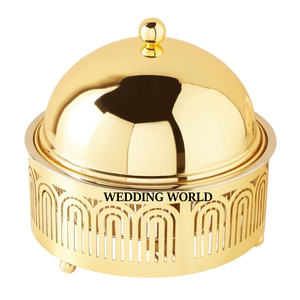 Último diseño árabe de metal calentador de alimentos buena calidad hecho a mano cazuela espejo pulido metal de lujo Hotpot - Product Image 2