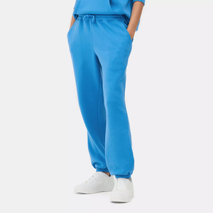 Women's 100% Cotton 2pc Sportswear Set Custom Pullover Hoodie with Kangaroo Pocket and Elastic Waist Joggers OEM Tracksuits - Product Image 4