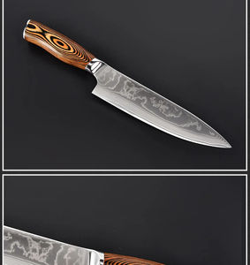 Cuchillo de Cocina de Acero Damasco VG10 de Alta Calidad, 67 Capas, Ultra Afilado, de 8 Pulgadas, con Mango de Madera Pakka - Product Image 4