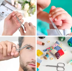 Tijera de uñas de belleza hecha a medida, tijeras de manicura para maquillaje con cuchillas afiladas curvas de acero inoxidable, Tijera para uñas de ANAAIF - Product Image 4