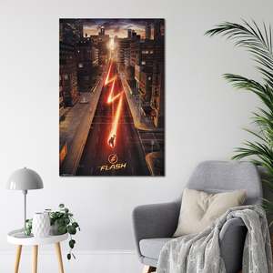 Modern Style the Flash Main <b>Poster</b> Black Frame Wall Decor Paper Art - Product Image 2