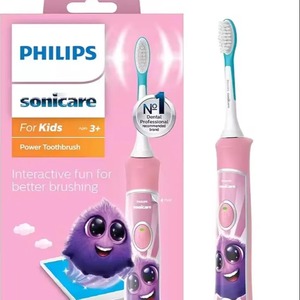 Philips-Sonicare Kids 3 + Brosse à dents électrique connectée Bluetooth rose interactive pour enfants rechargeable - Product Image 1