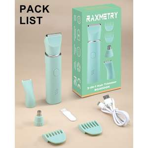 Afeitadora Eléctrica Recargable para Mujer, Impermeable, para Uso en Seco y Húmedo, Recortadora Femenina para Zona Íntima, Depiladora Corporal - Product Image 1