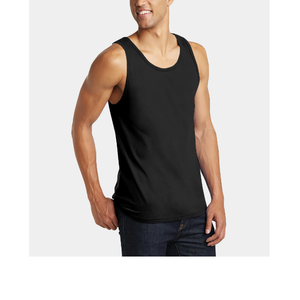 Débardeur de sport pour hommes, col en U, tissu côtelé de forme rapide, haut sans manches pour le fitness en plein air, nouvel arrivage d'été - Product Image 2