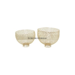 Superior Quality Metal Fruits Chocolate Serving Bowl Set of 2 Unique Designer Home Hotel <b>Table</b> Supplies Heat Resistant - Product Image 1