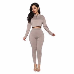 Dernier modèle Ensemble de vêtements de yoga pour femmes Respirant Imperméable 100% Polyester Vêtements de fitness de haute qualité pour gymnases - Product Image 3