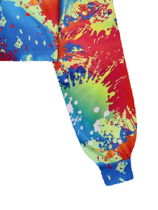 Sudadera con capucha recortada de algodón para mujer, diseño de moda transpirable, estampado de grafiti, estilo deportivo informal, logotipo personalizado para invierno - Product Image 4