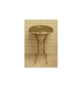 Design attrayant laiton Unique nouveau look Table marocaine plaqué or meilleure qualité hôtel mariage décoratif Table marocaine - Product Image 1