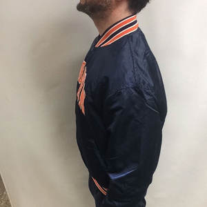 Chaqueta Bomber Varsity Personalizable de Poliéster Satinado, Transpirable, Resistente al Viento, con Cuello Alto, Ecológica, para Hombre, Servicio OEM - Product Image 5