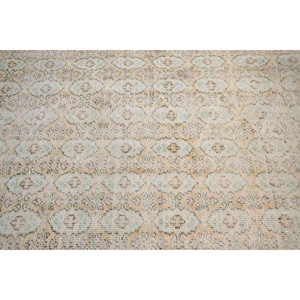 Alfombra Turca de 4.7x7.2 pies, Alfombra Vintage, Alfombra de Lana con Diseño Floral Beige y Azul - Product Image 5