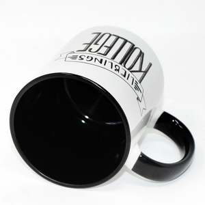 Taza de Cerámica Favorita para Colegas, Diseño Moderno y Minimalista, Patrón de Dibujos Animados, Doble Pared, Capacidad de 400 ml, Apta para Microondas, Modelo ODM - Product Image 3