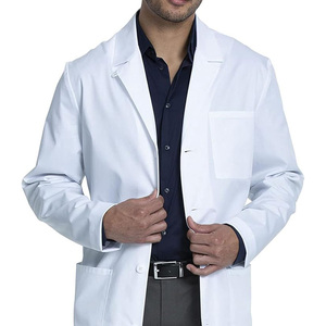 New Trend Hospital Doctor Bata de laboratorio con el mejor diseño Bata de laboratorio blanca médica de manga larga con colores personalizados - Product Image 5