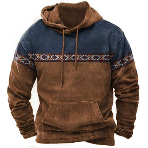Antique New Trendy Factory <b>Oversized</b> Pullover With Hooded Winter Warm Heavyweight Sweatshirt Men's <b>Hoodies</b> Pocket - Product Image 5