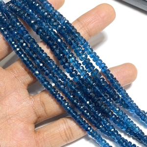 Venta al por mayor de cuentas de forma Rondellel facetadas de apatita de neón, cuentas naturales de calidad AAA para la fabricación de joyas - Product Image 5