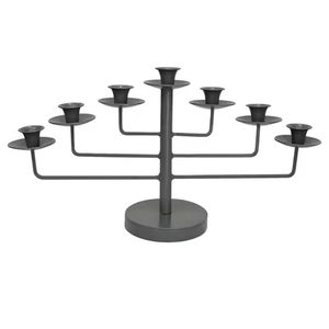 Candelabro Menorah de metal con siete portavelas Menorah, Menorah judía Uso en decoración ligera por decor IMPEX - Product Image 5
