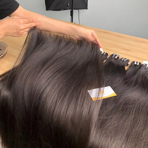 Cheveux Vietnamiens Bruts Suisse Lace Frontal et Closure Remy Virgin Raw Bundle Prix de Gros Noeud Unique - Product Image 1