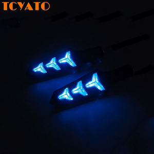 Светодиодные фары TCYATO для мотоциклов: передние гибкие светодиодные фары с эффектом «бегущей воды», задние фонари «рыбья кость», дневные ходовые огни, 12В - Product Image 3