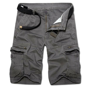 Nouveaux shorts cargo pour hommes, style streetwear estival, 100% coton, pantalons de travail avec poches à motif uni, shorts imprimés tendance - Product Image 2