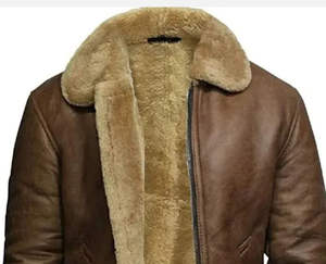 Blouson aviateur en cuir d'agneau véritable pour homme, camouflage, formel, pilote, marron, meilleure qualité, service OEM - Product Image 4