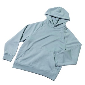 Pull à capuche personnalisé OEM bleu fumé pour hommes Soft Fleece Cotton Polyester Fabric Kangaroo Pocket - Flexora Supplier OEM Custom - Product Image 4