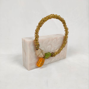 กระเป๋าคลัทช์อะคริลิคเรซิ่นสุดหรู ดีไซน์เก๋ ปรับแต่งได้ สำหรับผู้หญิง รักสไตล์ แฟชั่นราคาถูก ขายส่ง สำหรับงานแต่งงาน งานปาร์ตี้ ในราคาที่ดีที่สุด - Product Image 1