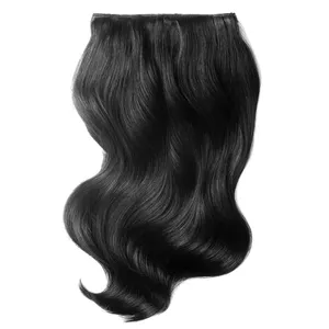 Grampo de extensão de cabelo 100%, cabelo natural ondulado, conjunto encaracolado, cor loira, ombré, 7 peças de cabelo indiano