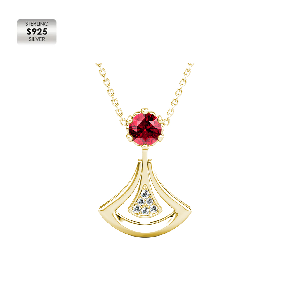 925 Silver with 18k Yellow Gold Plated Necklace