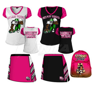 Uniforme de porristas de color personalizado de peso ligero Uniforme de porristas de calidad premium para adultos - Product Image 1