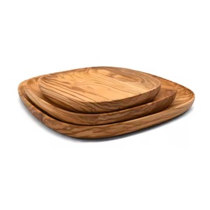 Bandeja de servicio de madera de bambú natural con asas Organizador de cocina rectangular - Product Image 4