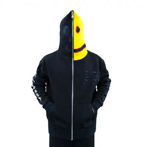 OEM ODM 2025 al por mayor personalizado en blanco cremallera completa cubierta cara Sudadera con capucha hombres Unisex cara completa Zip sudaderas con capucha - Product Image 1