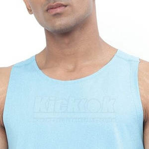 Camiseta sin Mangas para Hombre, Estilo Hip Hop, Tejido Transpirable y Ecológico, MOQ Bajo, Ajuste Personalizado de Alta Calidad, Ropa Deportiva de Poliéster/Algodón - Product Image 5