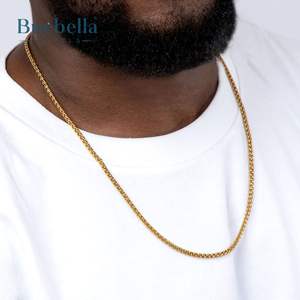 Venta caliente 925 plata esterlina 18K chapado en oro 3mm Franco cadena Premium hombres collares regalo - Product Image 2