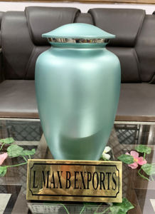 โกศเพลิงศพอลูมิเนียมสําหรับผู้ใหญ่สีน้ําเงินกรมท่าสําหรับเถ้ามนุษย์พร้อมถุงกํามะหยี่ฟรีราคาส่ง - Product Image 6