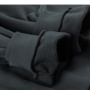 100% coton épais lourd français éponge pull Boxy surdimensionné à capuche Logo personnalisé écologique hiver goutte épaule polaire hommes - Product Image 6