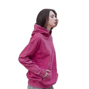 เสื้อฮู้ดแขนยาวสำหรับผู้หญิงเสื้อฮู้ดผ้าซักกรดสำหรับผู้หญิงน้ำหนักเบาออกแบบโลโก้ได้ตามต้องการ - Product Image 5