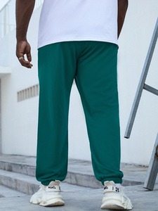 กางเกงวอร์มเอวสูงสำหรับผู้ชายกางเกงสไตล์ซักแบบลำลองโลโก้ออกแบบได้ตามต้องการ - Product Image 3