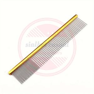 Peigne de toilettage pour animaux de compagnie dents longues et courtes en acier inoxydable peigne de toilettage pour chiens de compagnie lévrier \ fournitures pour animaux de compagnie - Product Image 4
