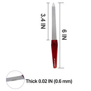 ชุดตะไบเล็บสเตนเลสสตีลพรีเมี่ยม6ชิ้นปลายแหลมปลายแหลมปลายแหลมด้ามจับกันลื่นพับสองชั้นดูแลเล็บธรรมชาติที่บ้าน - Product Image 2