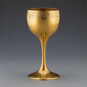 SacraVino Calice sacré Verre à vin de communion en laiton antique Gobelet vintage fabriqué à la main pour les cérémonies religieuses et spirituelles - Product Image 1