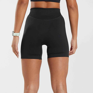 Sports de course Leggings serrés pour femmes été Jogging Biker Shorts correspondant haute en gros Logo personnalisé shorts pour femmes entraînement - Product Image 5