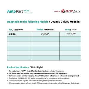 Kit de réparation de vitre avant-droit pour Skoda Octavia (expédition depuis le fabricant turc) Code produit: FD113185 - Product Image 2