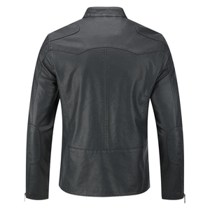 Chaqueta de Cuero Clásica para Hombre, Prenda Exterior Elegante y Duradera para Motociclismo, Moda Casual y Comodidad para Clima Frío - Product Image 3