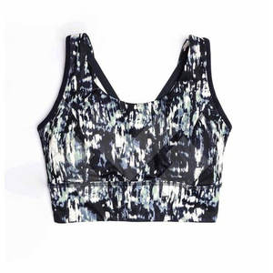 Soutien-gorge de sport sans couture respirant à séchage rapide pour femmes avec soutien moyen pour la salle de sport et le yoga Spandex/Nylon - Product Image 1